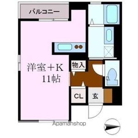 クレールシャンブルⅡ(1K/2階)の間取り写真