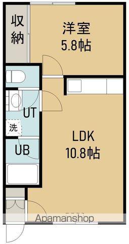 第10タジマハイツ(1LDK/1階)の間取り写真