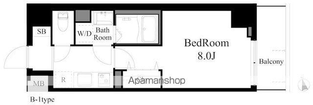 ラティエラ王子飛鳥山(1K/5階)の間取り写真
