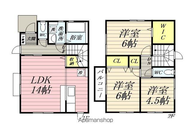 仙台市地下鉄東西線 薬師堂駅(宮城) 徒歩8分 2階建 築14年(3LDK)の間取り写真