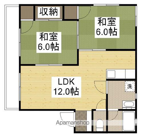 スカイライト宮浦(2LDK/2階)の間取り写真