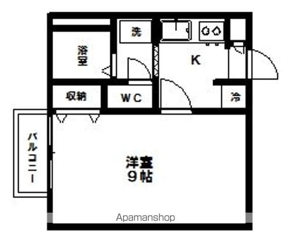 エル・パインズ21(1K/1階)の間取り写真