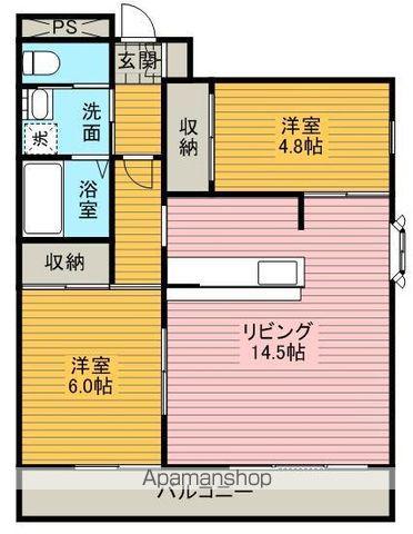 エスト・グランディール(2LDK/1階)の間取り写真