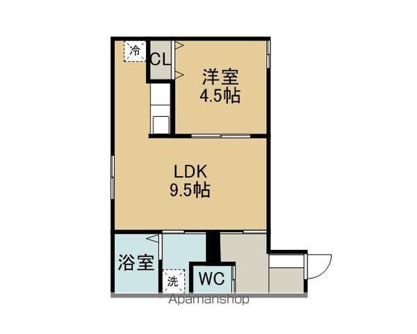 アマン幸町(1LDK/3階)の間取り写真