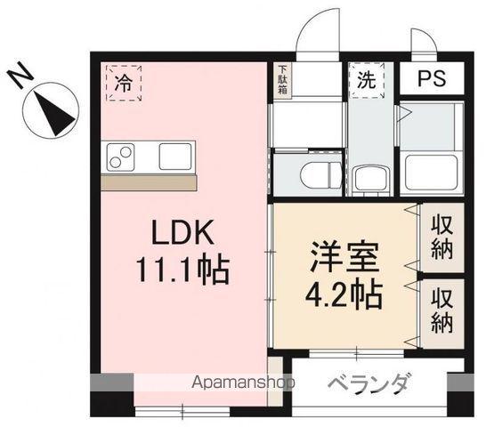 アルト栗林公園(1LDK/4階)の間取り写真