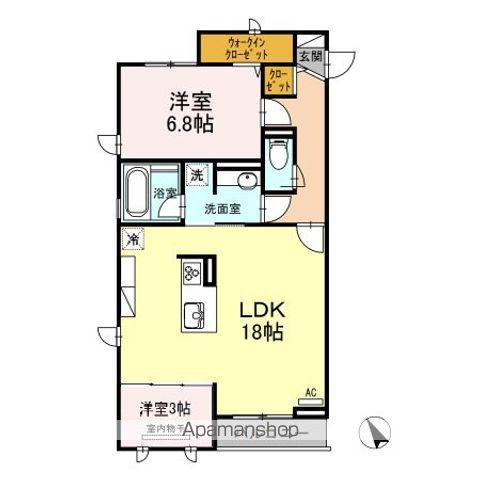D-RESIDENCE御船町(2LDK/3階)の間取り写真