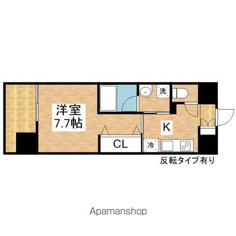 GRAND ESPOIR IZUMI(1K/13階)の間取り写真