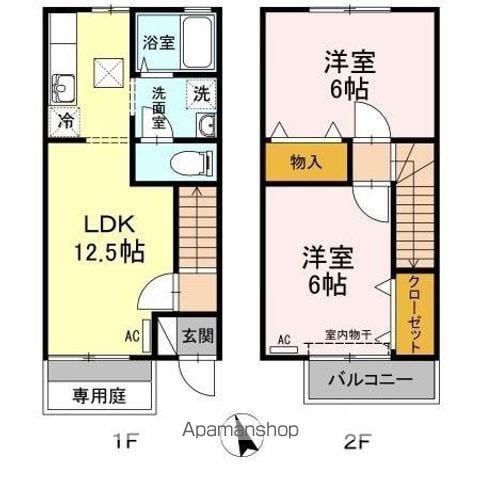 メルベーユ　ＭＴ　Ａ棟(2LDK)の間取り写真