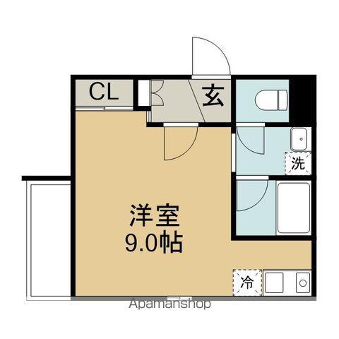 レジデンスカサブランカ(ワンルーム/2階)の間取り写真