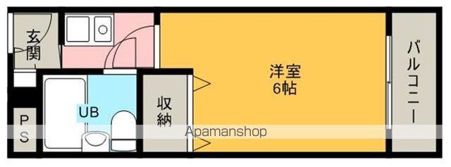 リバティハイツ美園(1K/3階)の間取り写真