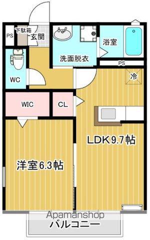 サンガーデン宮本 F・G・H・I棟(1LDK/1階)の間取り写真