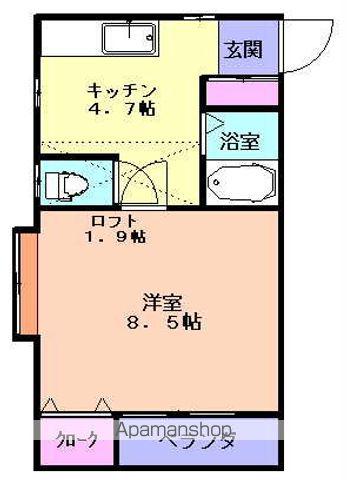 パル壱番館(1DK/1階)の間取り写真
