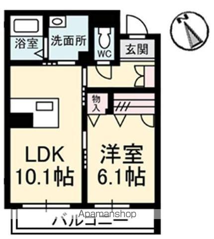 スターフィールドⅢ(1LDK/2階)の間取り写真