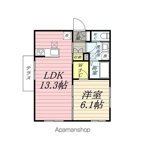 メゾンクール(1LDK/1階)の間取り写真