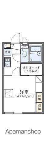 レオパレスおおとり(1K/1階)の間取り写真