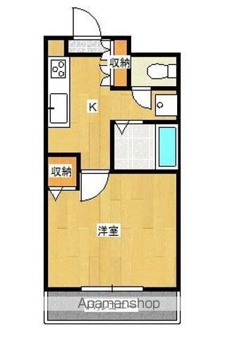 第3年見マンション(1K/3階)の間取り写真