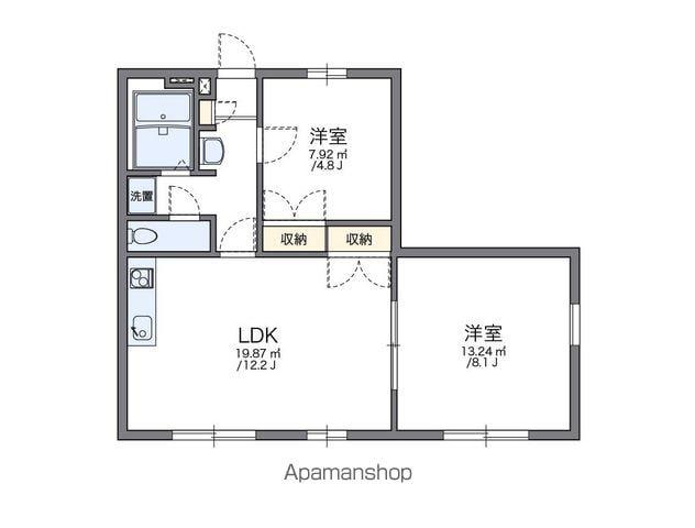 レオパレスCAPTAIN(2LDK/1階)の間取り写真