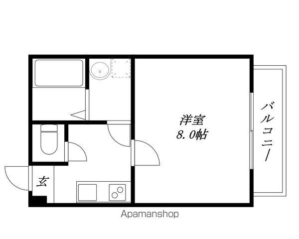 ヴィクトリーⅢ(1K/1階)の間取り写真