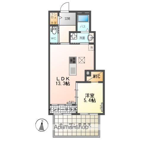 マルベリーアイズ(1LDK/1階)の間取り写真