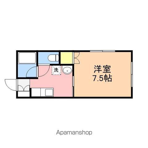 コーポハピネス小針(1K/2階)の間取り写真
