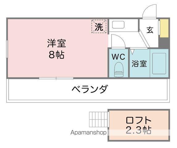 カーサ・エスペシア(ワンルーム/2階)の間取り写真