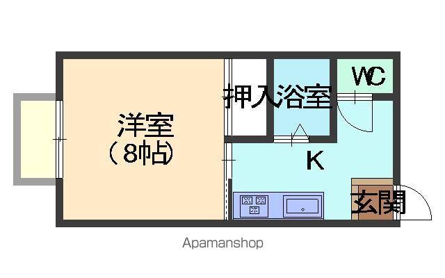 サンパレス(1K/2階)の間取り写真
