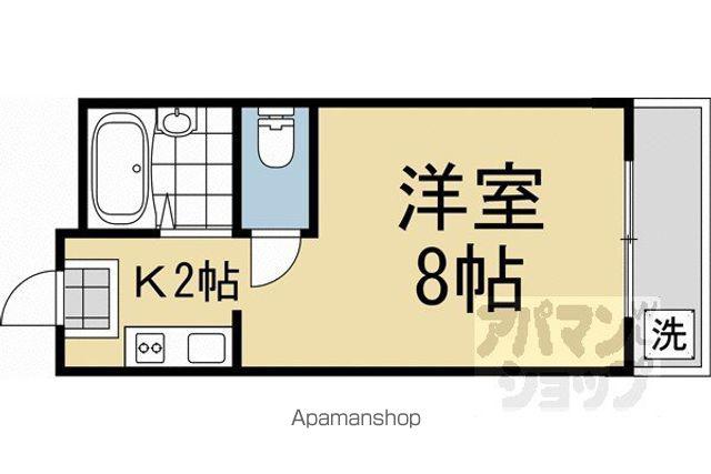 メゾン加後(1K/1階)の間取り写真