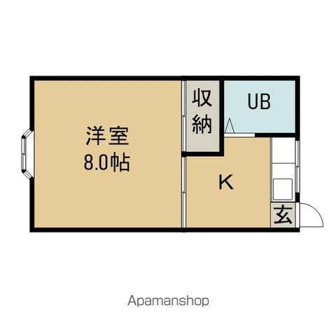 STハイツ中の橋(1K/1階)の間取り写真