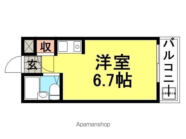 プチグレイス武庫之荘1番館(ワンルーム/3階)の間取り写真