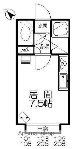 アスティオン243(ワンルーム/1階)の間取り写真