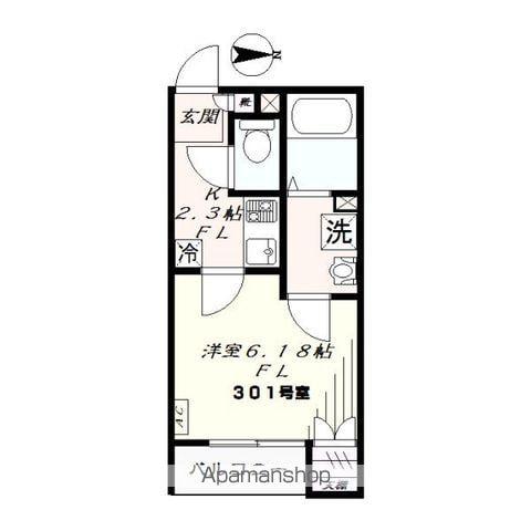 ポポラーレ MARUTOKU(1K/3階)の間取り写真