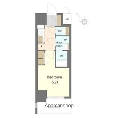 S-RESIDENCE野並駅前BROAD(1K/12階)の間取り写真