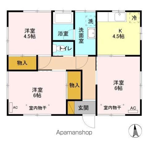 湘南新宿ライン宇須 古河駅 徒歩48分 1階建 築13年(3K)の間取り写真