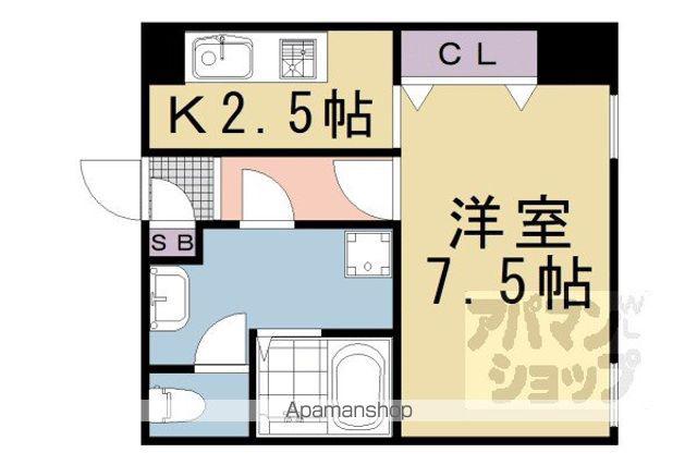林ビル(1K/3階)の間取り写真