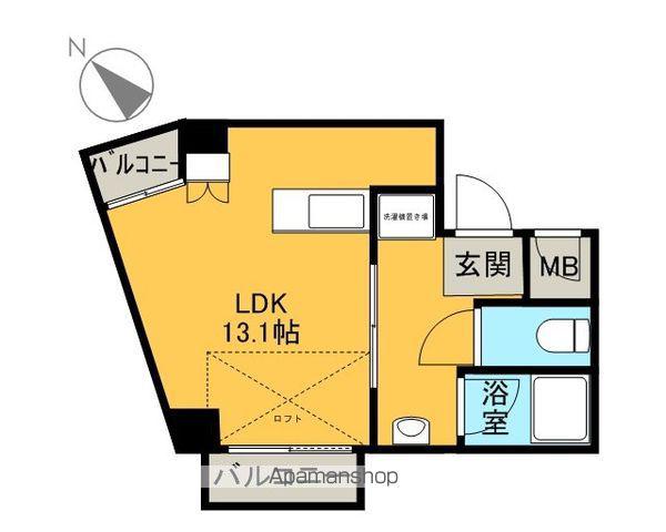 GRAND MARE18(ワンルーム/7階)の間取り写真