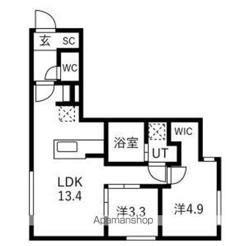 RUMO LUEB(2LDK/2階)の間取り写真