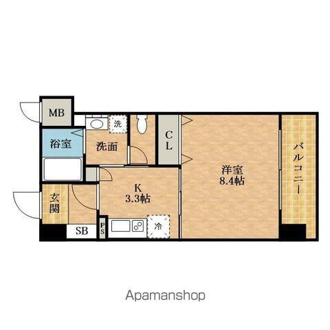 T&N RESIDENCE(1K/1階)の間取り写真