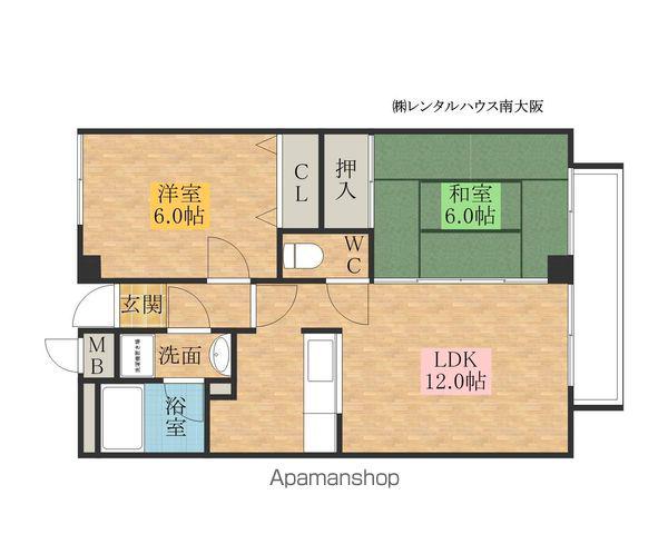 プレステージフジ 忠岡壱番館(2LDK/2階)の間取り写真