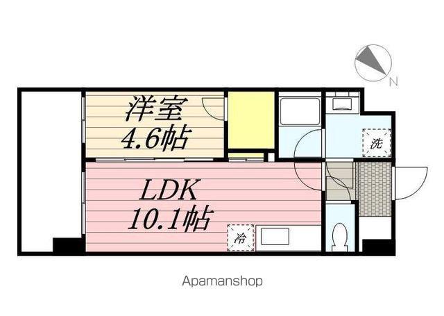 パルデンス・エコノ10(1LDK/9階)の間取り写真
