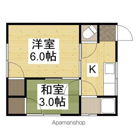 ひまわりハイツ(2K/2階)の間取り写真