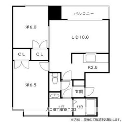 セゾンド円山(2LDK/2階)の間取り写真
