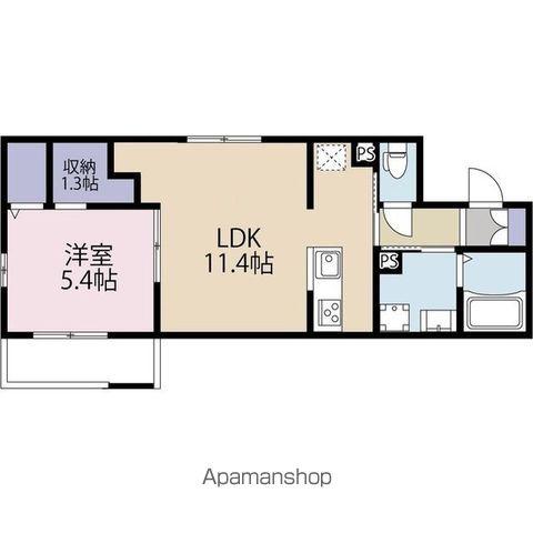 カーサプリムラⅠ(1LDK/1階)の間取り写真