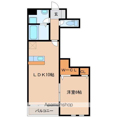 PRIM ROSEⅢ(1LDK/1階)の間取り写真