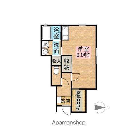 ボヌール(ワンルーム/1階)の間取り写真