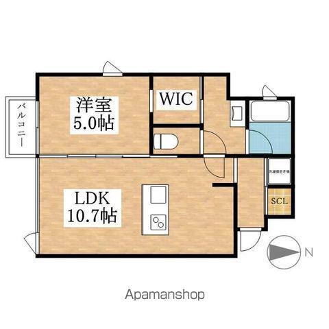レジデンスT・L庄内通(1LDK/7階)の間取り写真