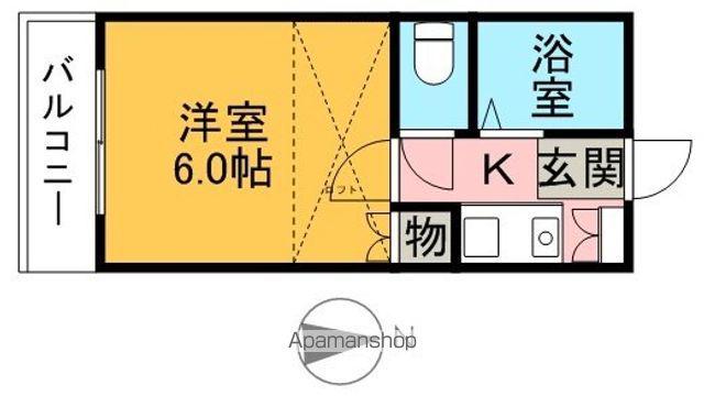 アチェロ(1K/2階)の間取り写真