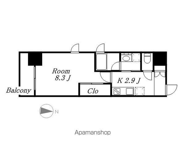 FELICE(1K/1階)の間取り写真
