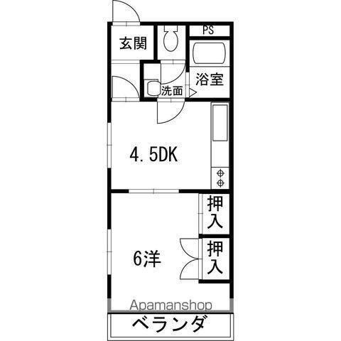 マイセル高須(1DK/1階)の間取り写真