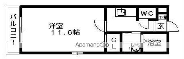バイオレット(1K/1階)の間取り写真