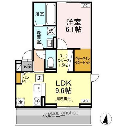 オーガスタ(1LDK/1階)の間取り写真